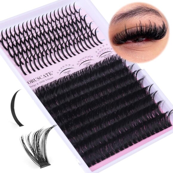 Luxury 100D Lash Clusters 12-20mm: Handmade Spiky Extensions for Bold Eyes - Picture 1 of 7